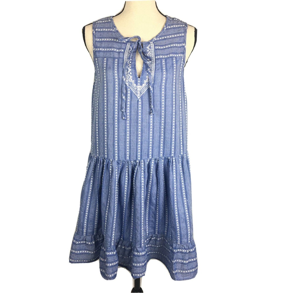 BCBGeneration Striped Cotton A-Line Dress